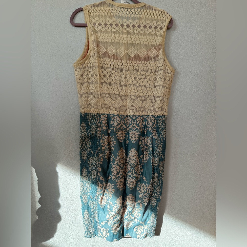 ANTHROPOLOGIE BYRON LARS BEGUILLE FLEUR DE LYS LASERCUT SHEATH DRESS LACE 12 - Picture 8 of 8